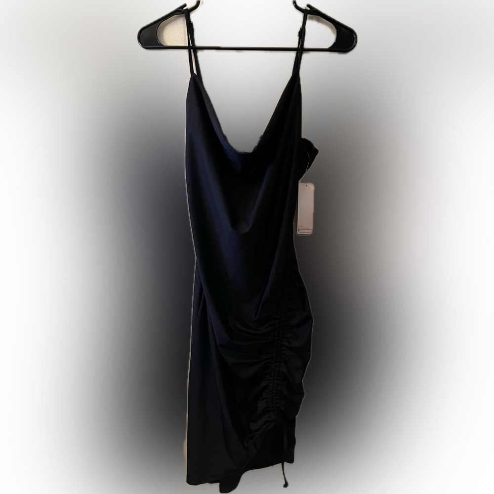 NWT Inspired Hearts Black Ruched Dress